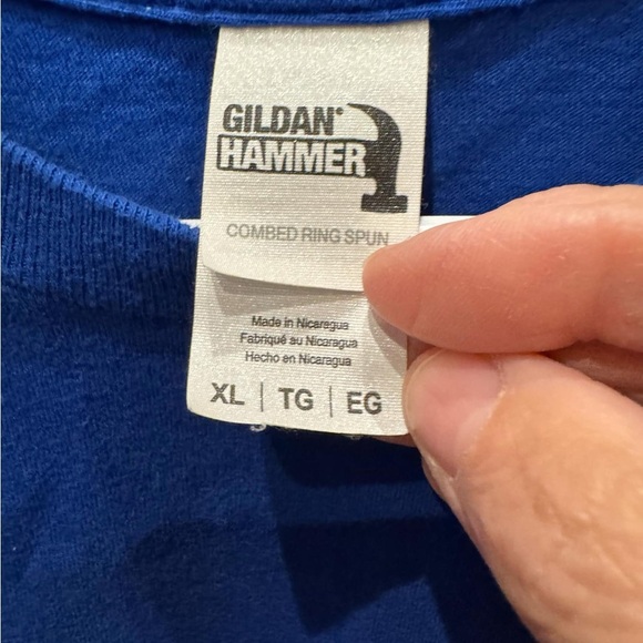 Blue Graphic T-Shirt with space cat XL - Picture 3 of 4